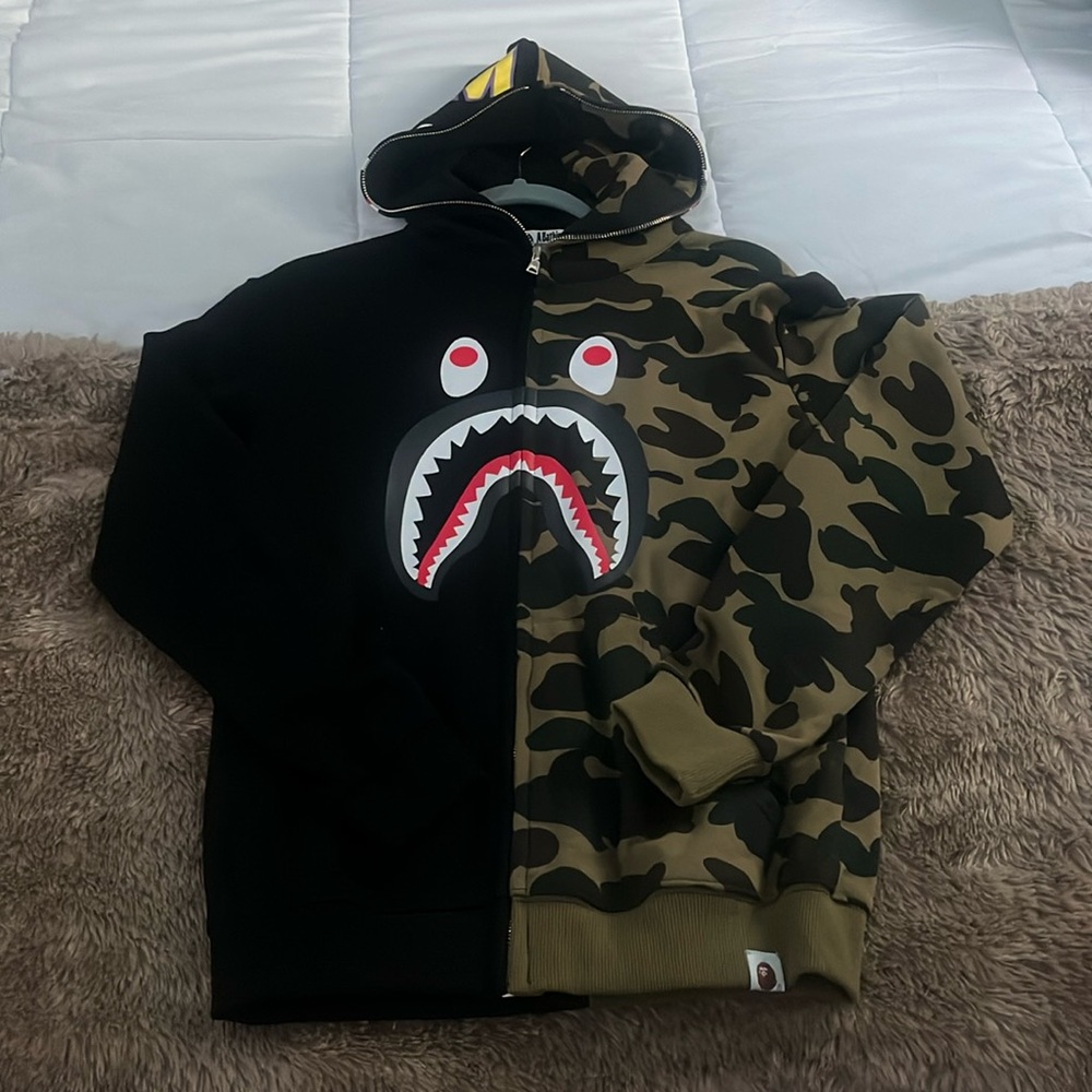 BAPE Color Camo & Black Hoodie (REPS)